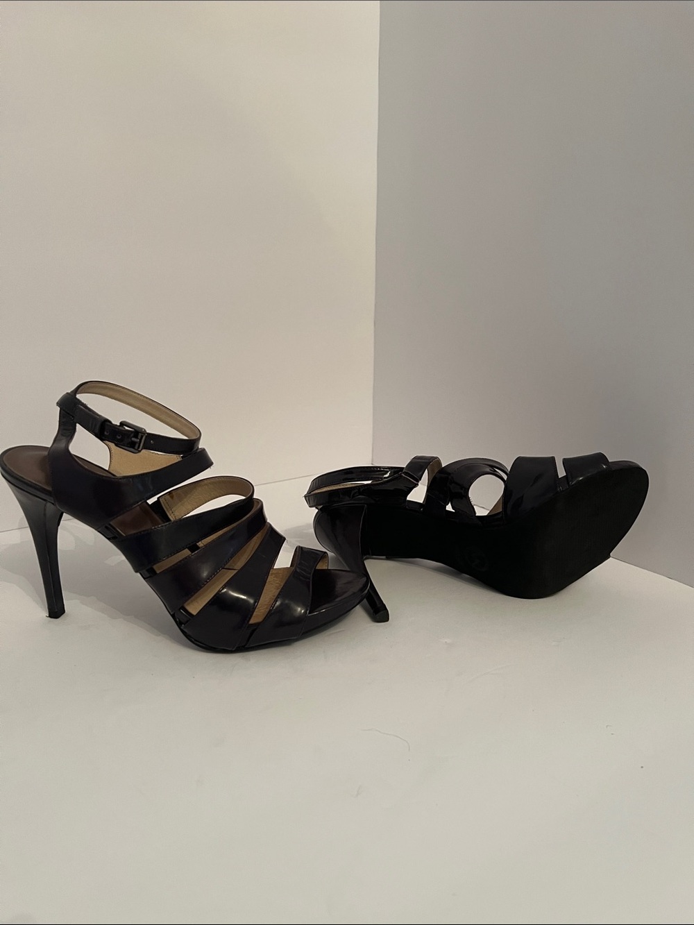 Michael Kors Black Strappy Stiletto Sandals - Picture 2 of 3